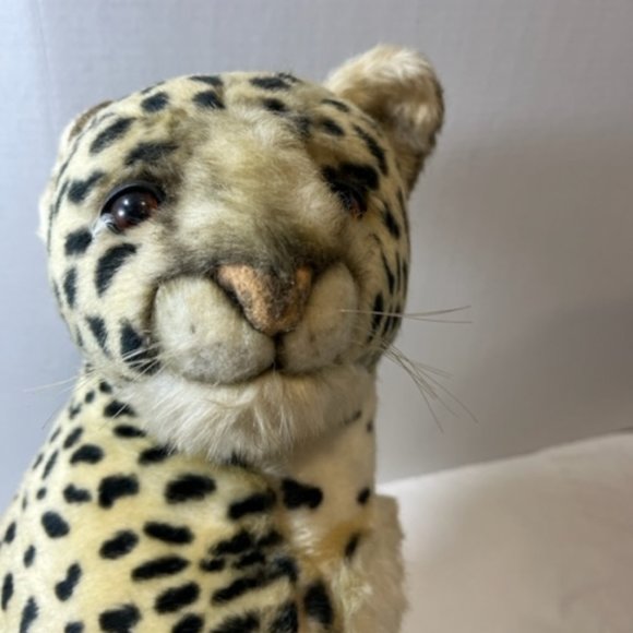 VTG 17" Sitting Chetah Stuffed Animal Applause by Avanti Italy 1983 - Picture 10 of 12